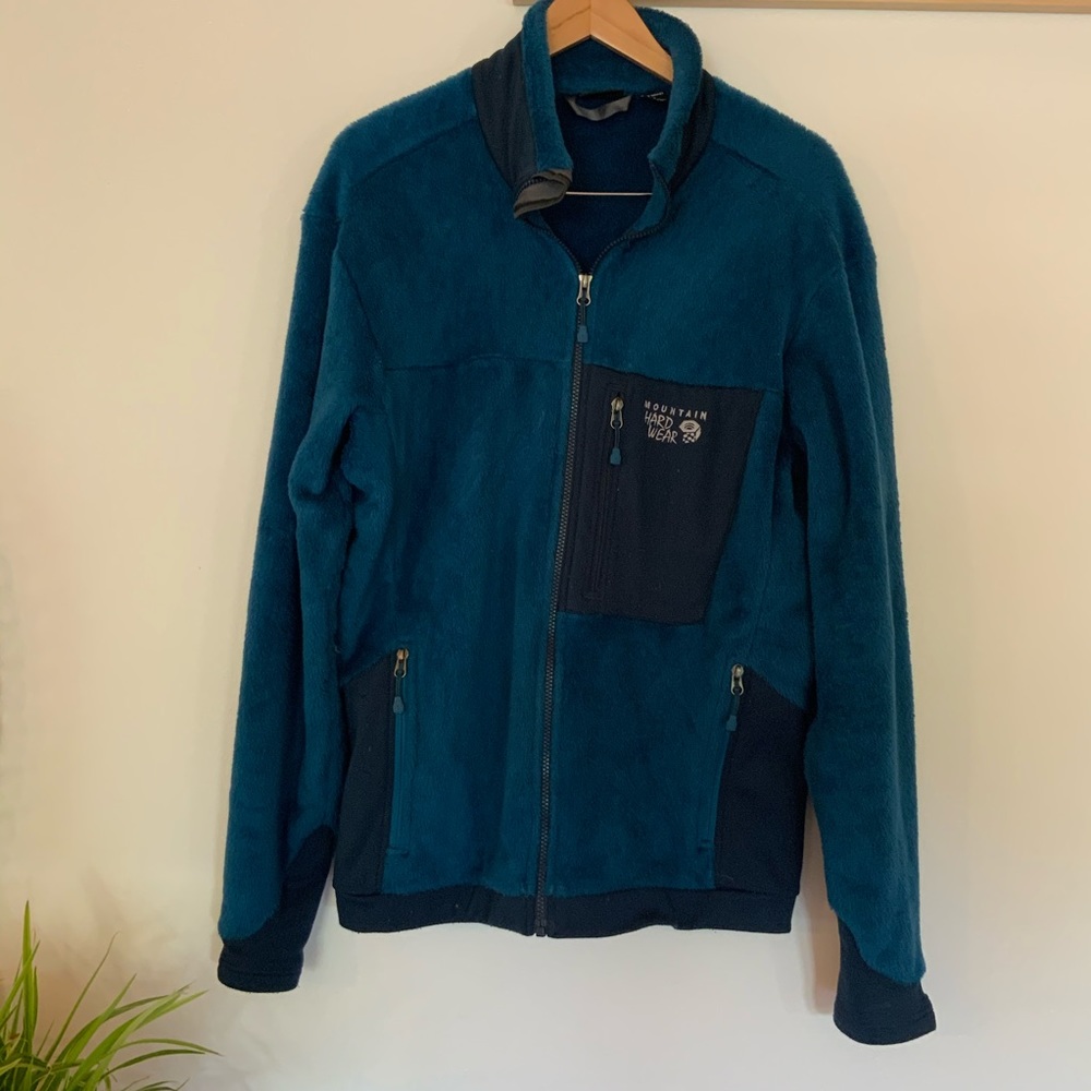 Mountain Hardwear men’s blue fleece jacket sz L